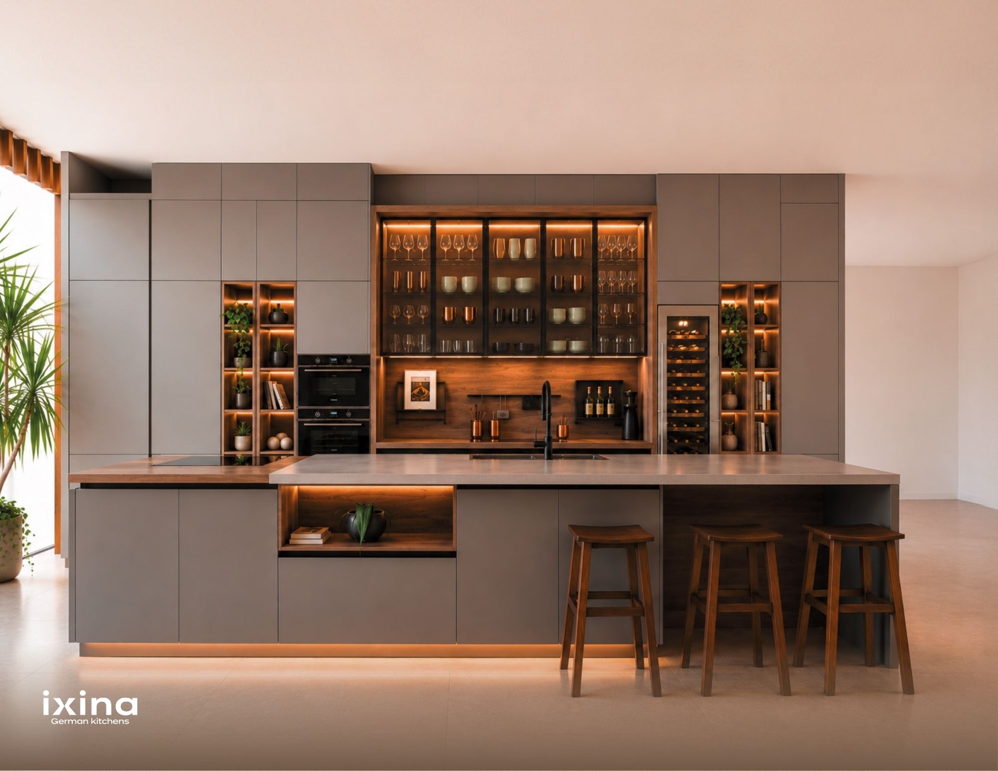 Cocina Taupé Bérgamo con Isla - foto 1